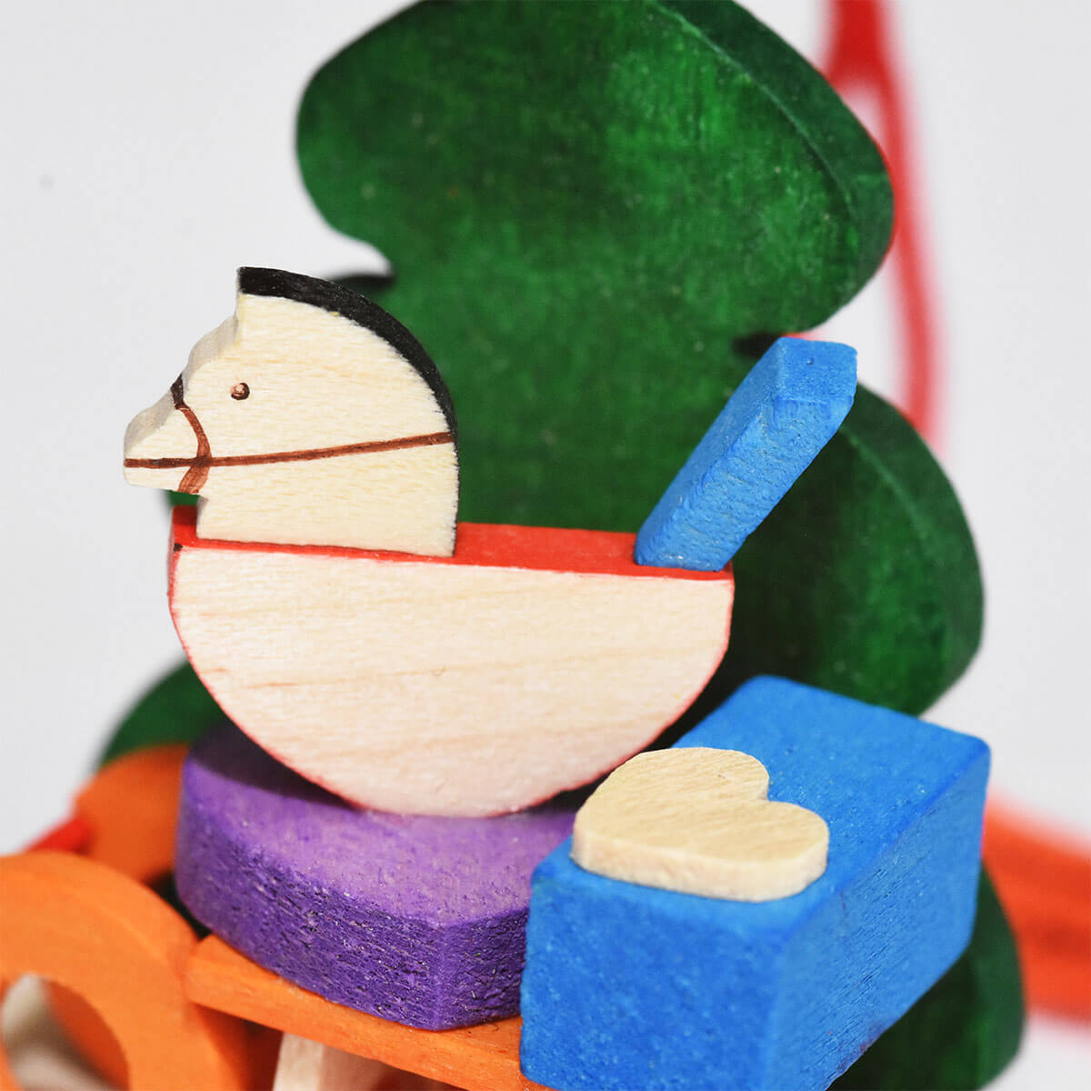 Christmas Tree & Gifts Ornament with bird house