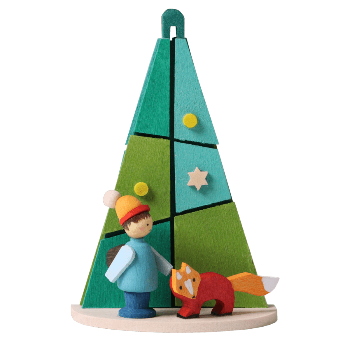 Tree with Winter Kids Ornament with fox
