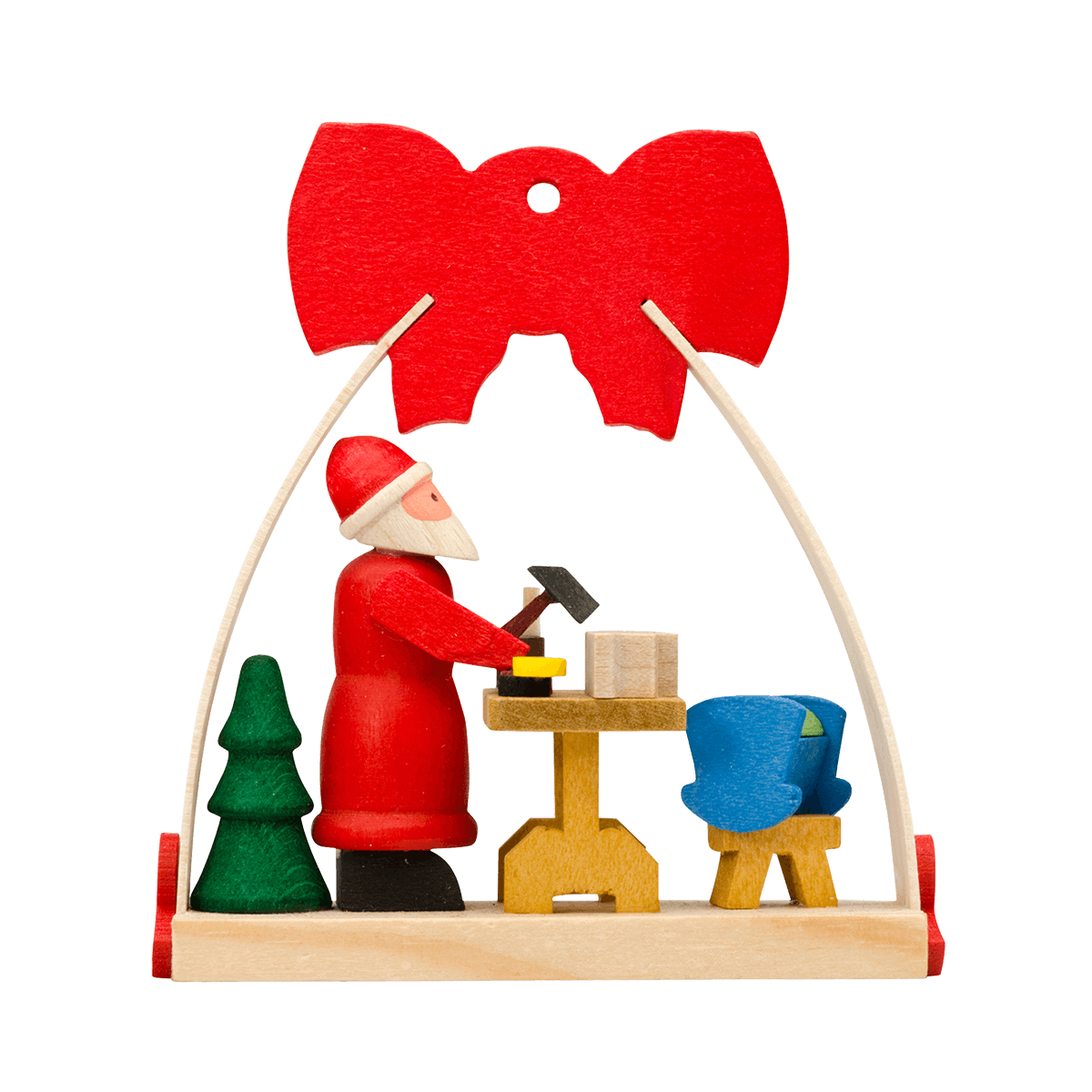 Arch with bow 'Santa Claus' Ornament - in the workshop -