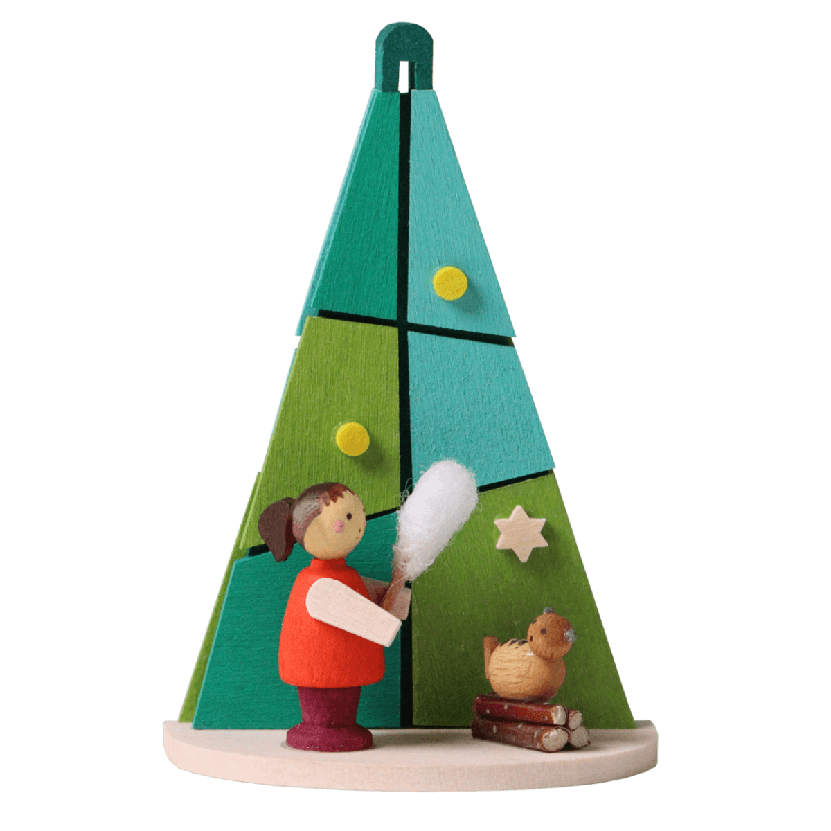 Tree with Winter Kids Ornament with cat