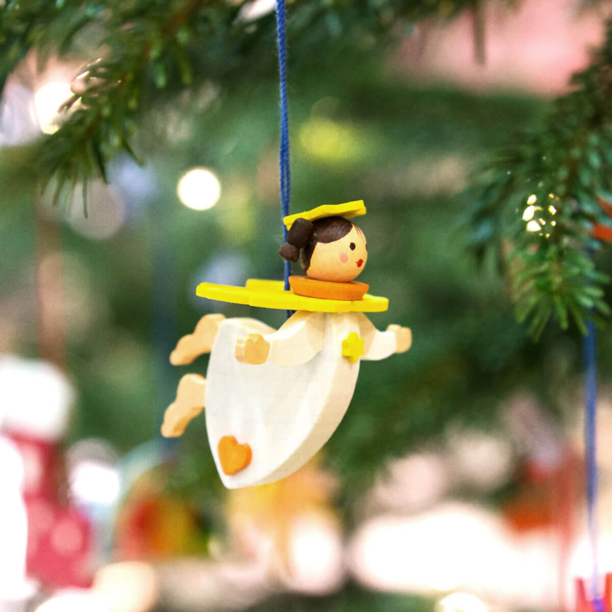 Floating Angel Ornament yellow
