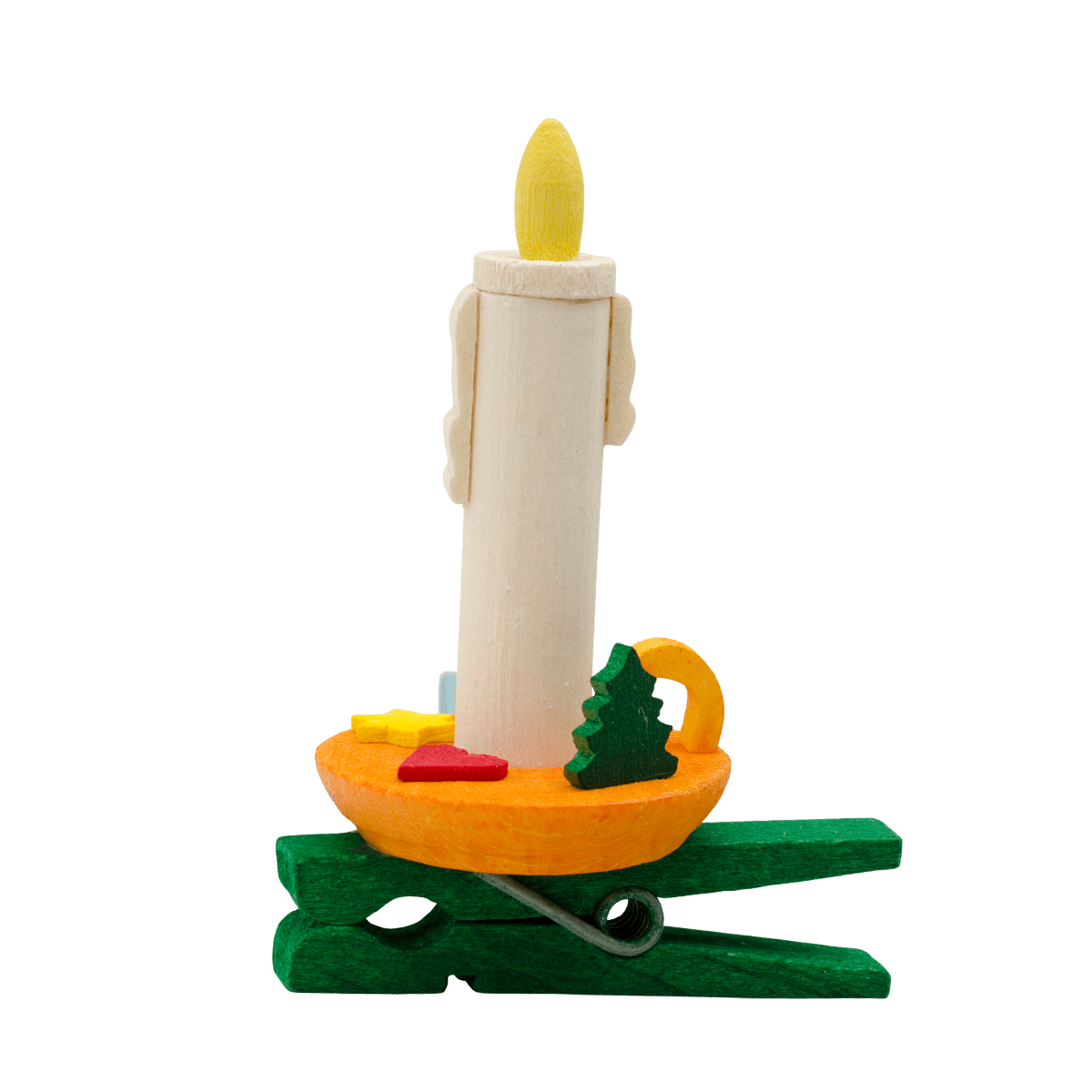 Kerze auf Klammer weiße kleine Kerze