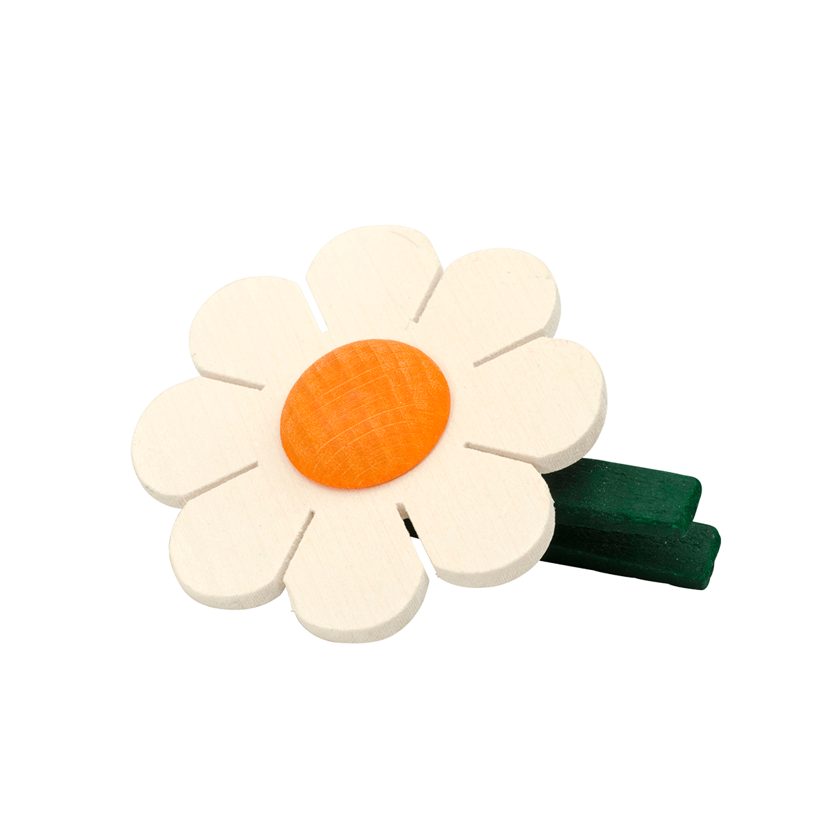 Flower with clip - white -