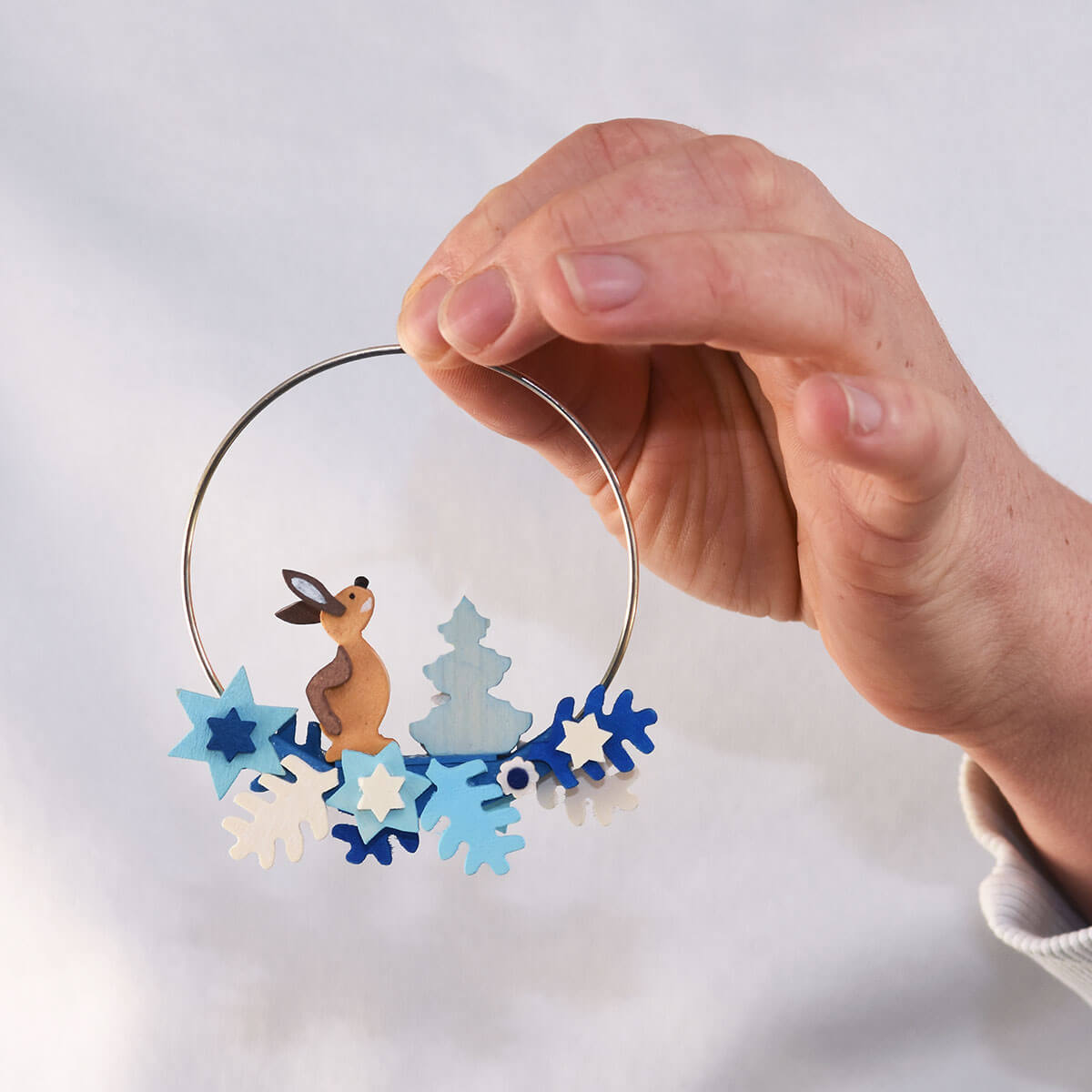 Ring with Forest Animals Ornament -WITH RABBIT-
