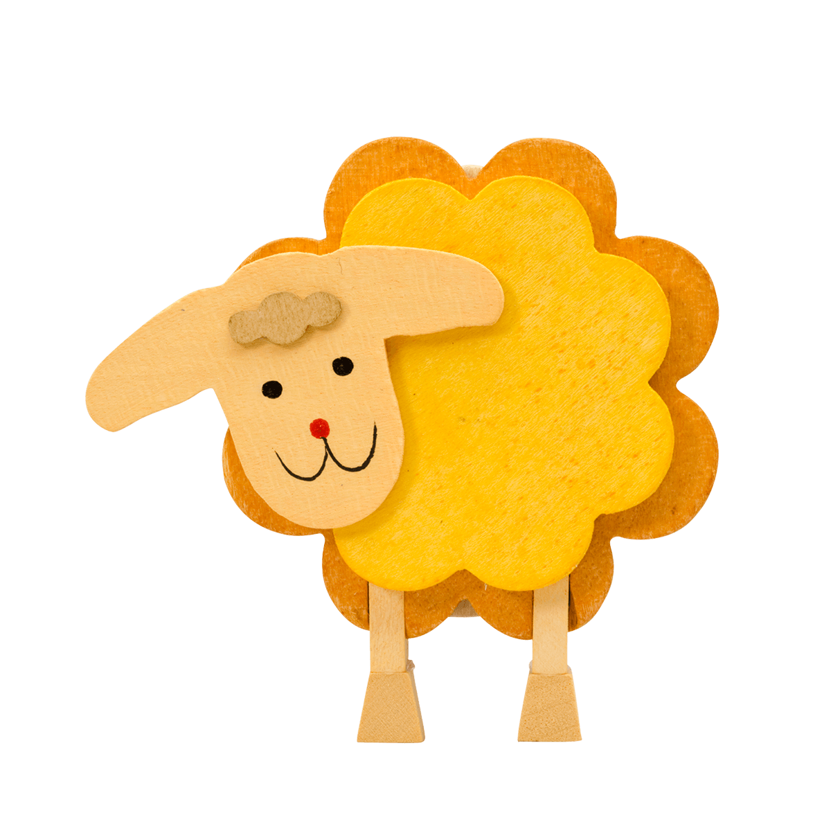 Schaf mit Klammer - braun -