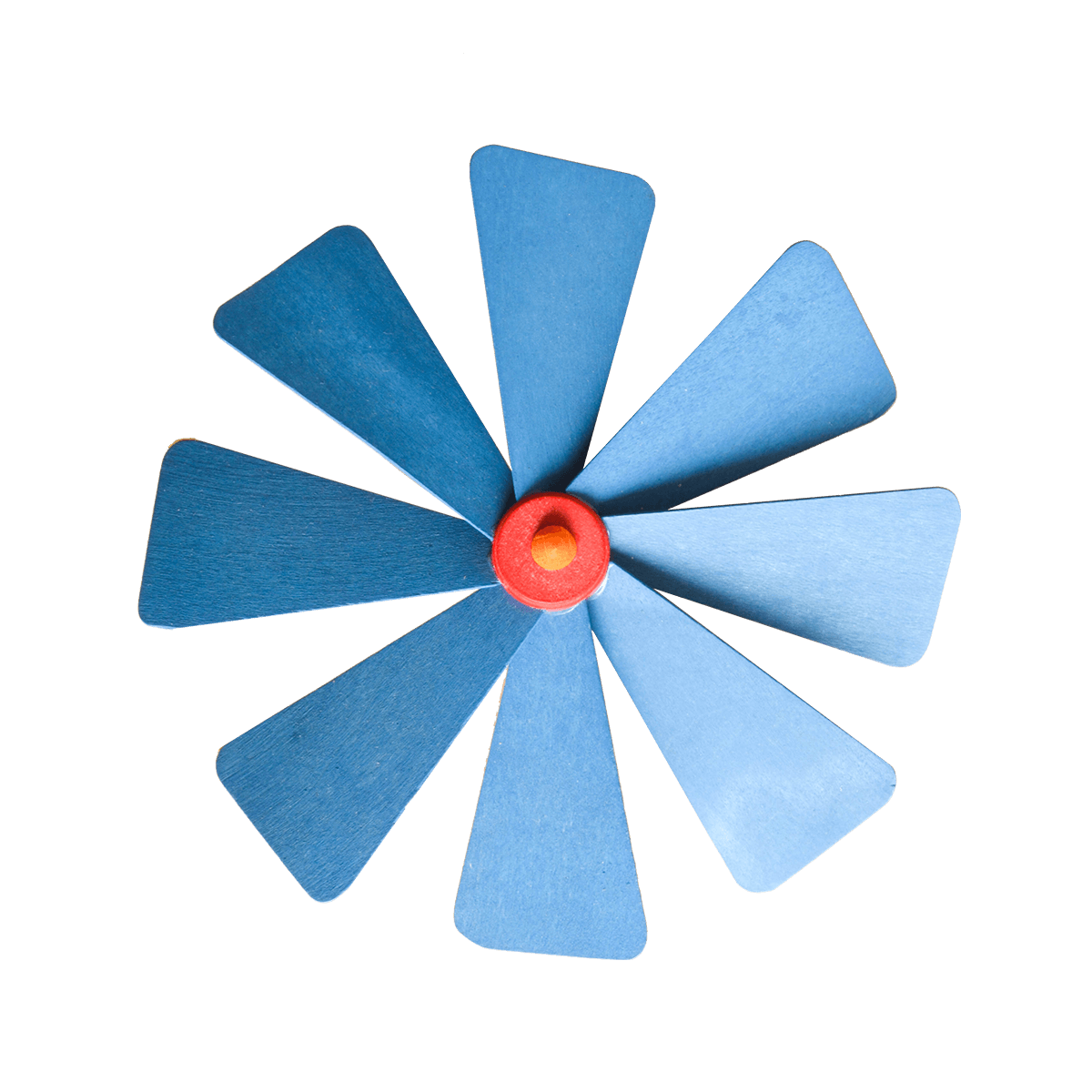Kleines Flügelrad für Teelichtpyramiden -blau-