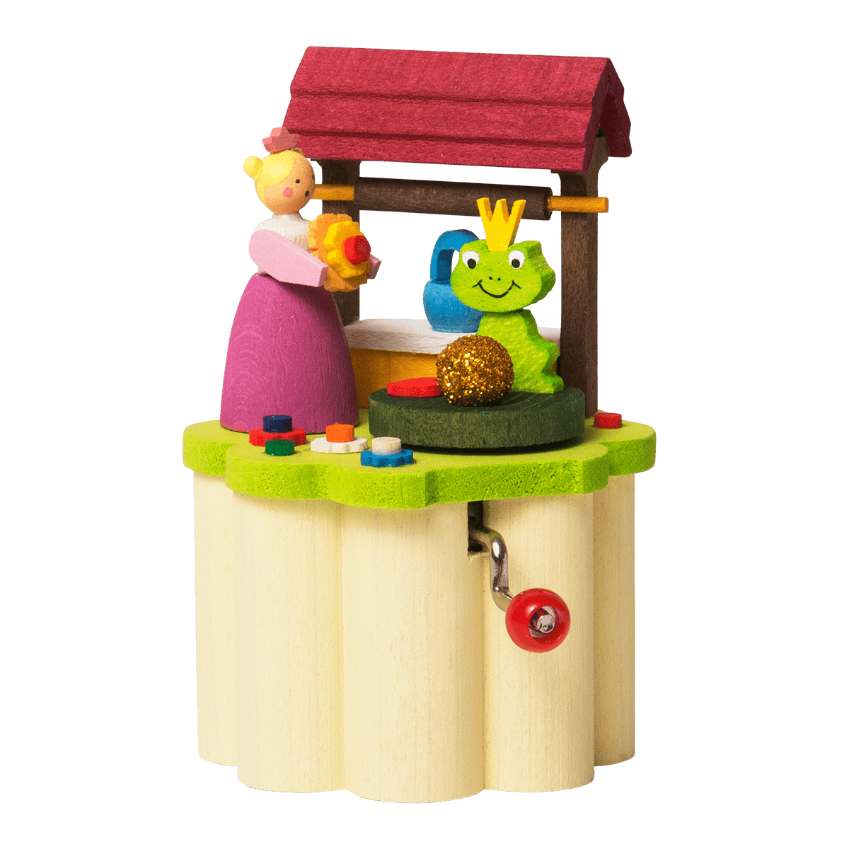 Music Box with Crank 'Frog King'