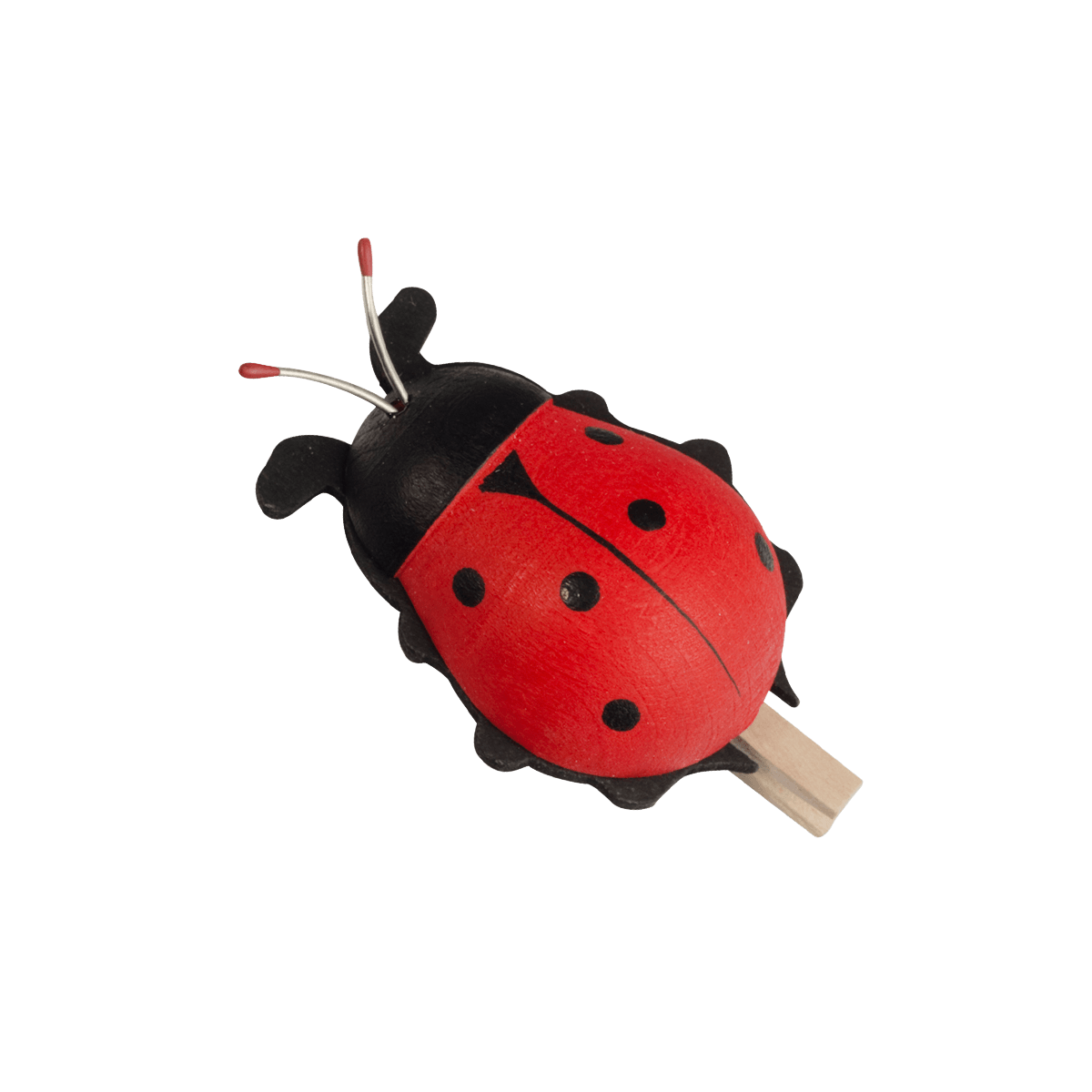 Ladybug with clip - red -