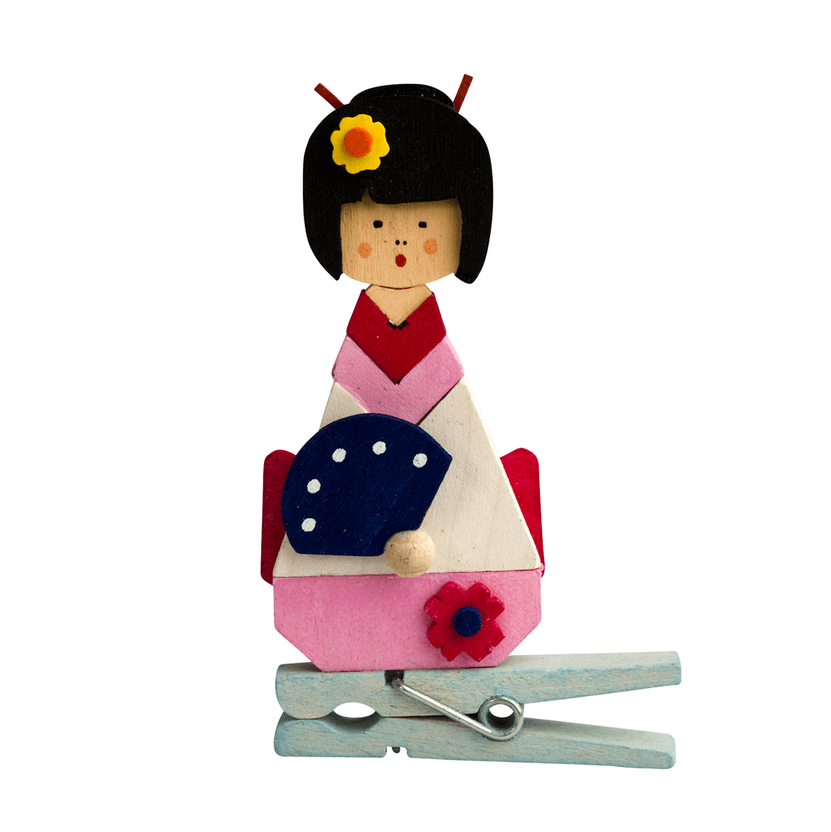 Geisha with clip with pink skirt