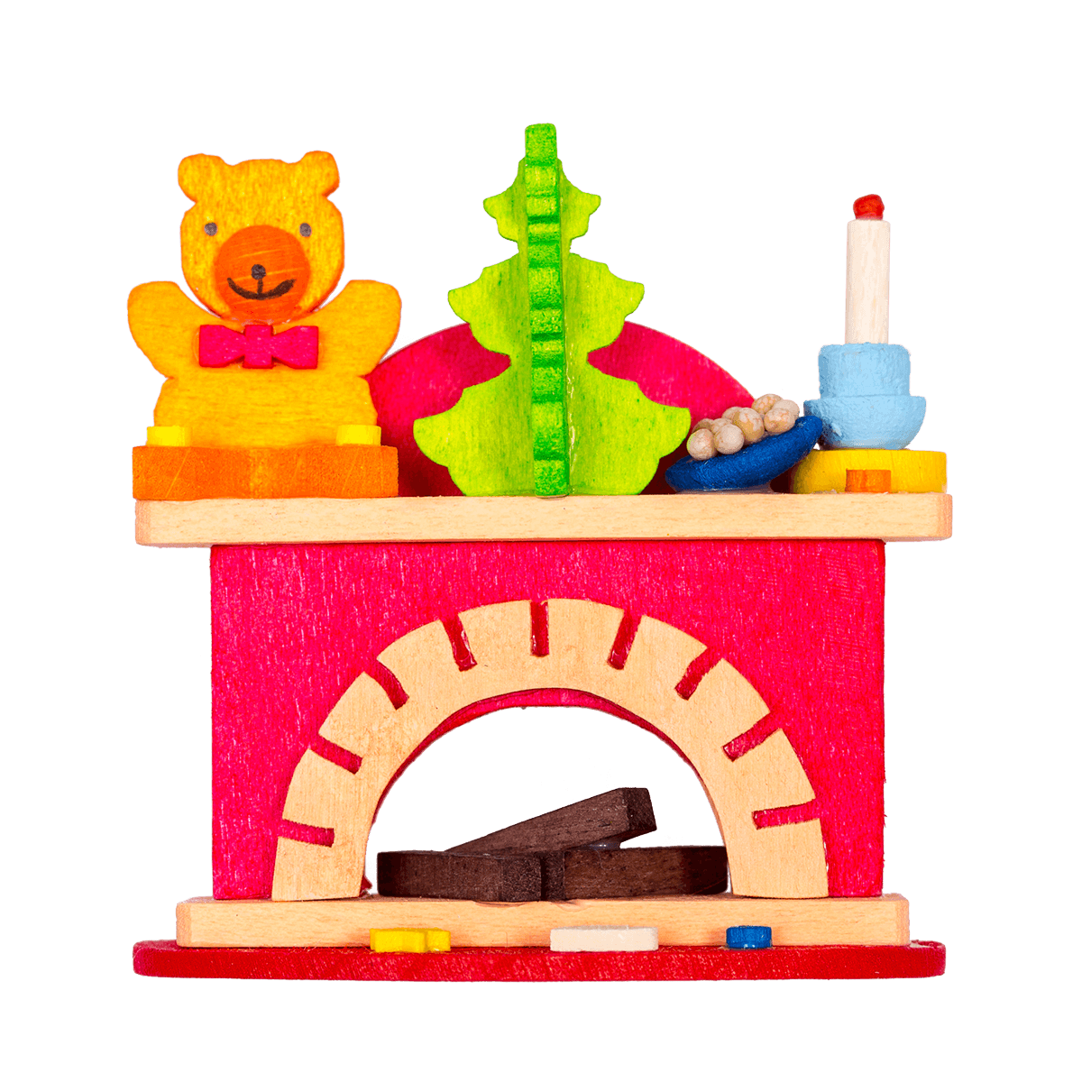 Small Fireplace Ornament with teddy