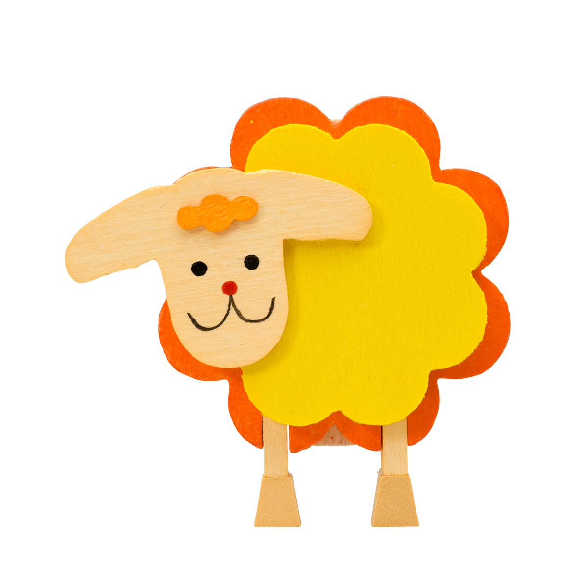 Sheep with clip - orange -