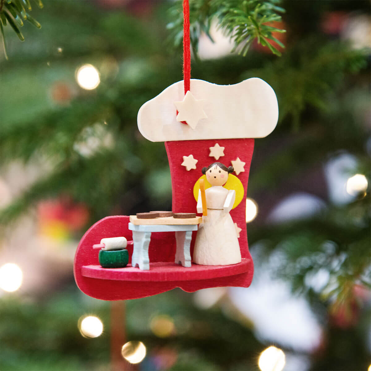 Boot 'Angel' Ornament with tricycle