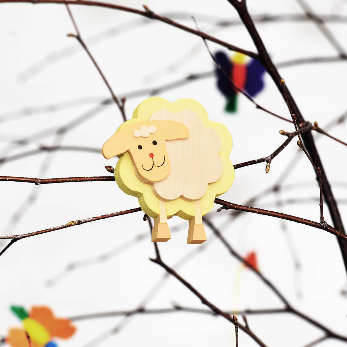 Schaf mit Klammer gelb