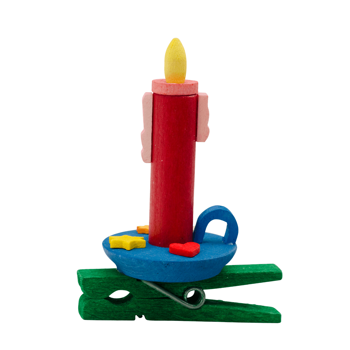 Candle with clip small red candle
